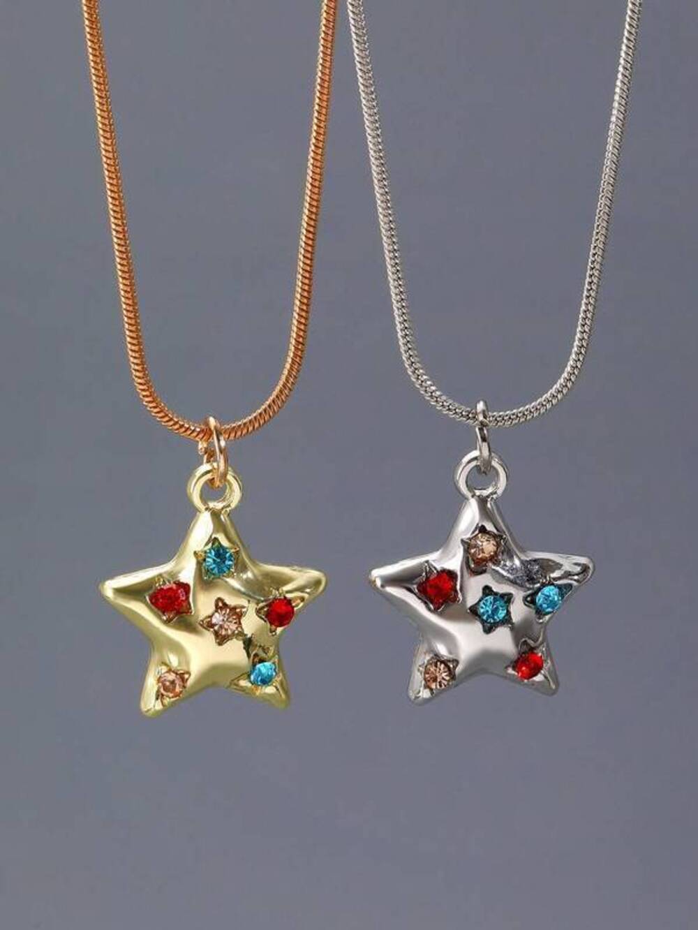 1pc/2pcs Random Color Rhinestone, New Y2K Rhinestone Star Pent - Picture 3 of 16
